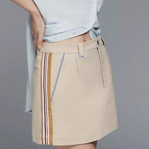 NEW! Anthropologie Maeve Side-Striped Mini Skirt Size M
